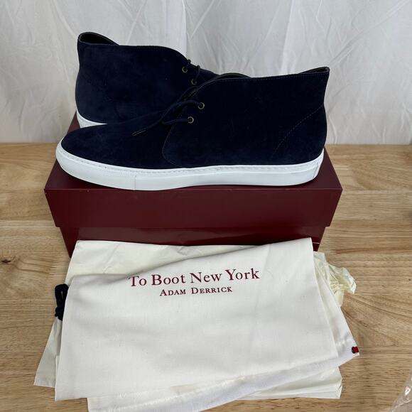 To Boot New York Woodrow Navy Blue Suede Chukka Boot Men's Size 11M New in Box - Picture 9 of 9